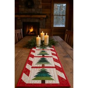 Handmade Table Runner - Enchanted Evergreens #11‎